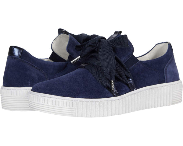 Gabor Navy Thick Lace Sneaker
