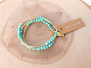 Gemstone Triple Wrap Bracelets: Amazonite