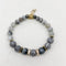 HAWKS EYE AND LEOPARD SKIN JASPER BRACELET: GOLD