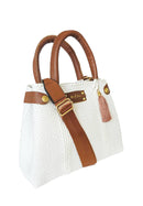 Mini Less Pollution Crossbody Bag - White Pearl: Statement Strap