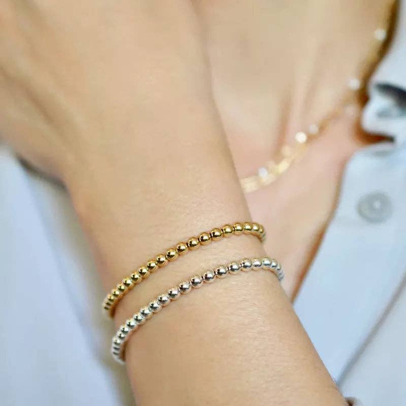 Real Gold Bracelets NON TARNISHING: 6mm / M (7")