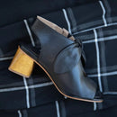 Bernardo LIZZIE Black Glove Leather Sandal Bootie