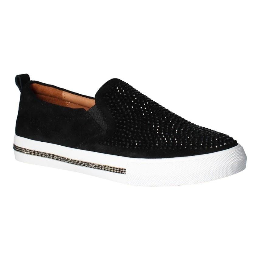 L'AmourDesPieds KAMADA Black Leather Slip-On Sneaker – Shoooz On Park Ave