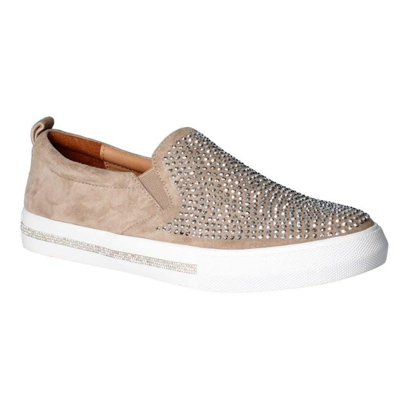 L'Amour Des Pieds Taupe Leather Kamada Sneaker