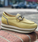 Softwaves Cassie Yellow Platform Sneaker