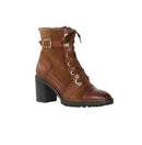 Softwaves Cognac Leather Tie Boot